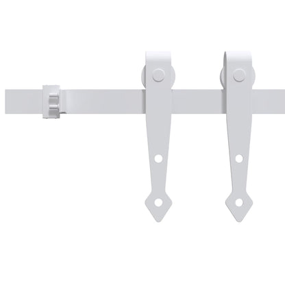 Mini Sliding Cabinet Door Kit Carbon Steel White 200 cm