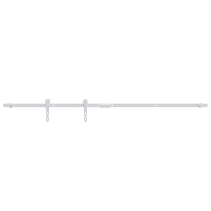 Mini Sliding Cabinet Door Kit Carbon Steel White 122 cm