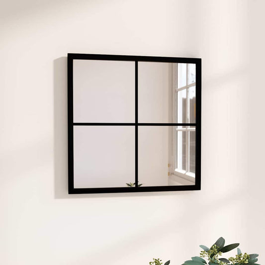 Mirror | Black | Metal, glass | 40x40 cm | Wall mounting | Wall Mirror