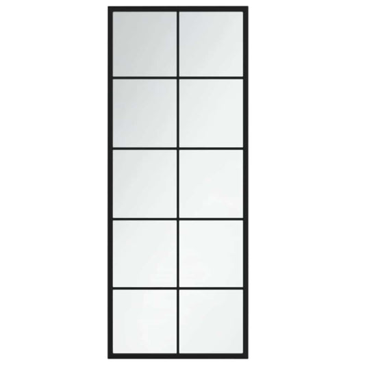 Mirror | Black | Metal, Glass | Mirror | Rectangular | Traditional