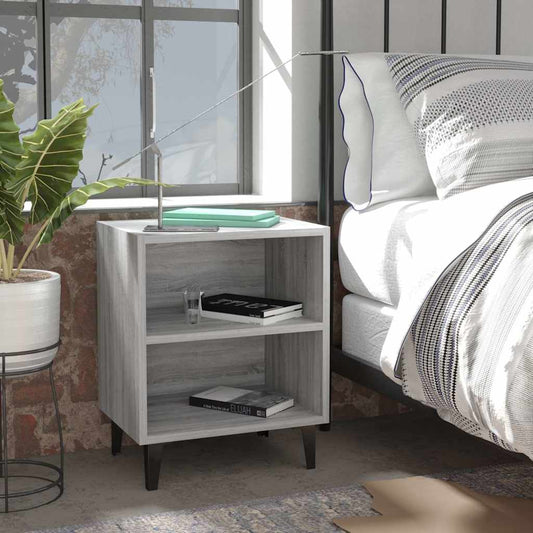 Bed Cabinet | Grey Sonoma | Engineered wood, metal | Small