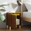 Bed Cabinets with Solid Wood Legs 2 pcs Brown Oak 40x30x50 cm