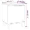 Bed Cabinets with Solid Wood Legs 2 pcs Brown Oak 40x30x50 cm