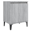 Bed Cabinets with Metal Legs Grey Sonoma 40x30x50 cm