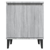 Bed Cabinets with Metal Legs Grey Sonoma 40x30x50 cm