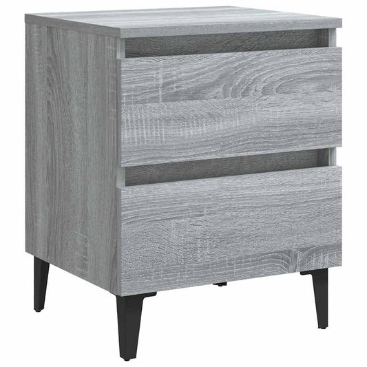 Bed Cabinet | Grey Sonoma | Engineered wood, Metal | Medium | Bed Cabinet