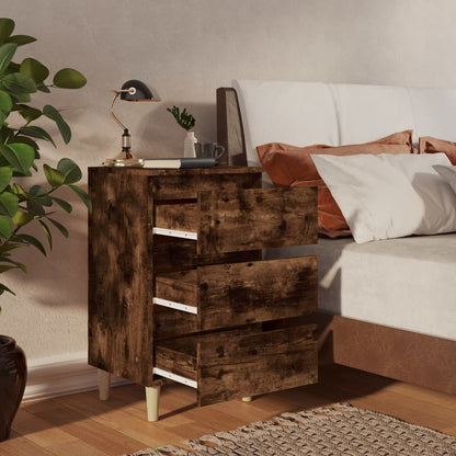 Bed Cabinet | Smoked oak | Engineered wood, Solid eucalyptus wood