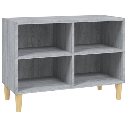 TV Cabinet with Solid Wood Legs Grey Sonoma 69,5x30x50 cm