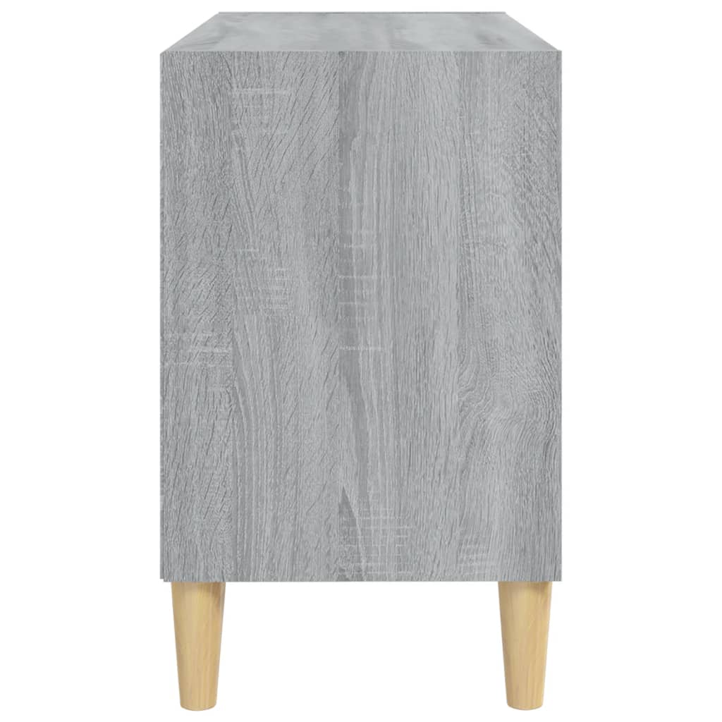 TV Cabinet with Solid Wood Legs Grey Sonoma 69,5x30x50 cm