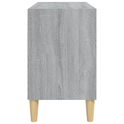 TV Cabinet with Solid Wood Legs Grey Sonoma 69,5x30x50 cm