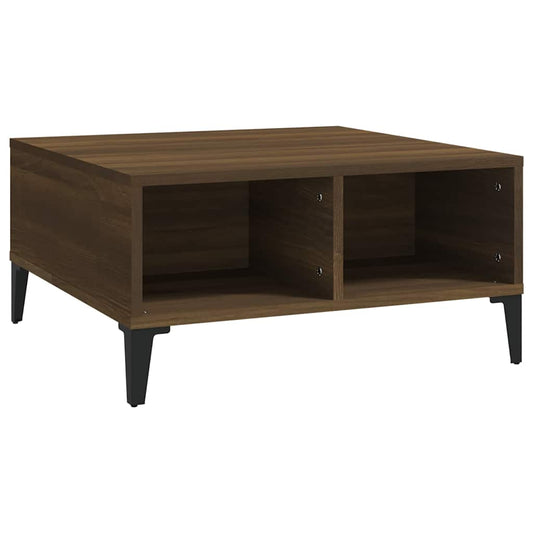 Coffee Table | Brown oak | Engineered wood | 60x60x30 cm | Coffee Table