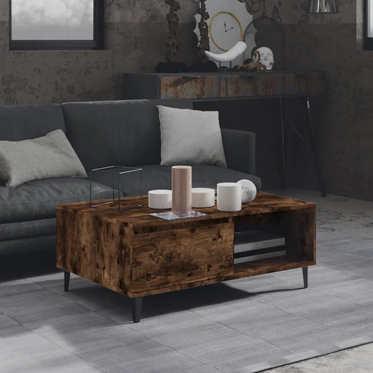 Coffee Table | Smoked Oak | Engineered Wood, Metal | Coffee Table