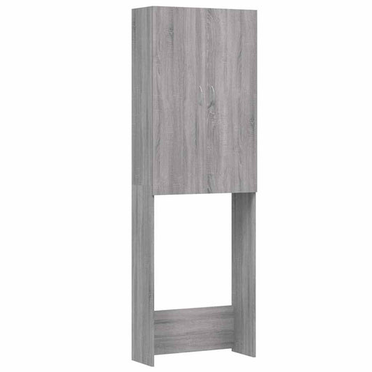 Washing Machine Cabinet Grey sonoma 64x25.5x190 cm