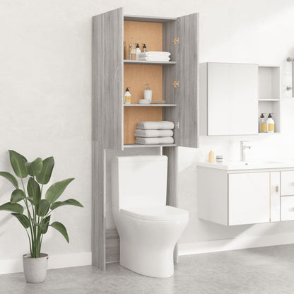Washing Machine Cabinet Grey sonoma 64x25.5x190 cm