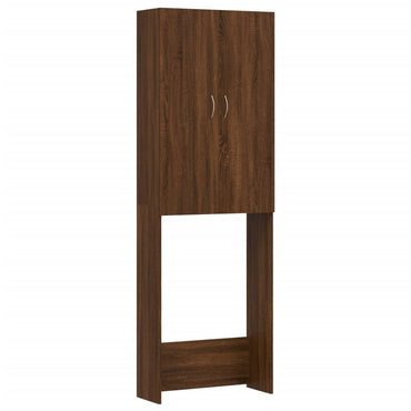 Washing Machine Cabinet Brown Oak 64x25.5x190 cm