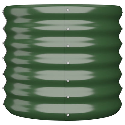Garden Planter Galvanised Steel 40x40x36 cm Green