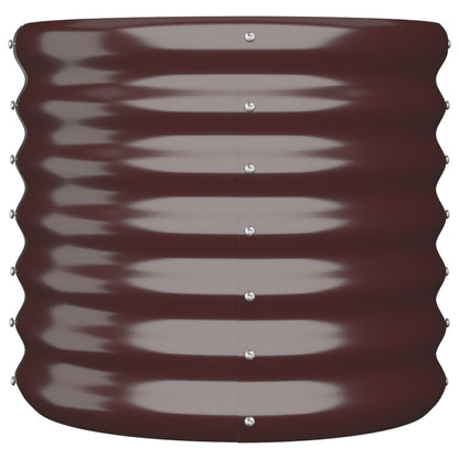 Garden Planter Galvanised Steel 40x40x36 cm Brown