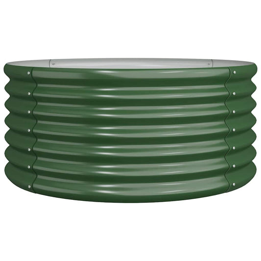 Garden Planter | Green | Powder-coated steel | 80 cm wide, 36 cm tall
