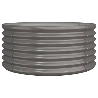 Garden Planter Galvanized Steel 31.5"x31.5"x14.2" Gray
