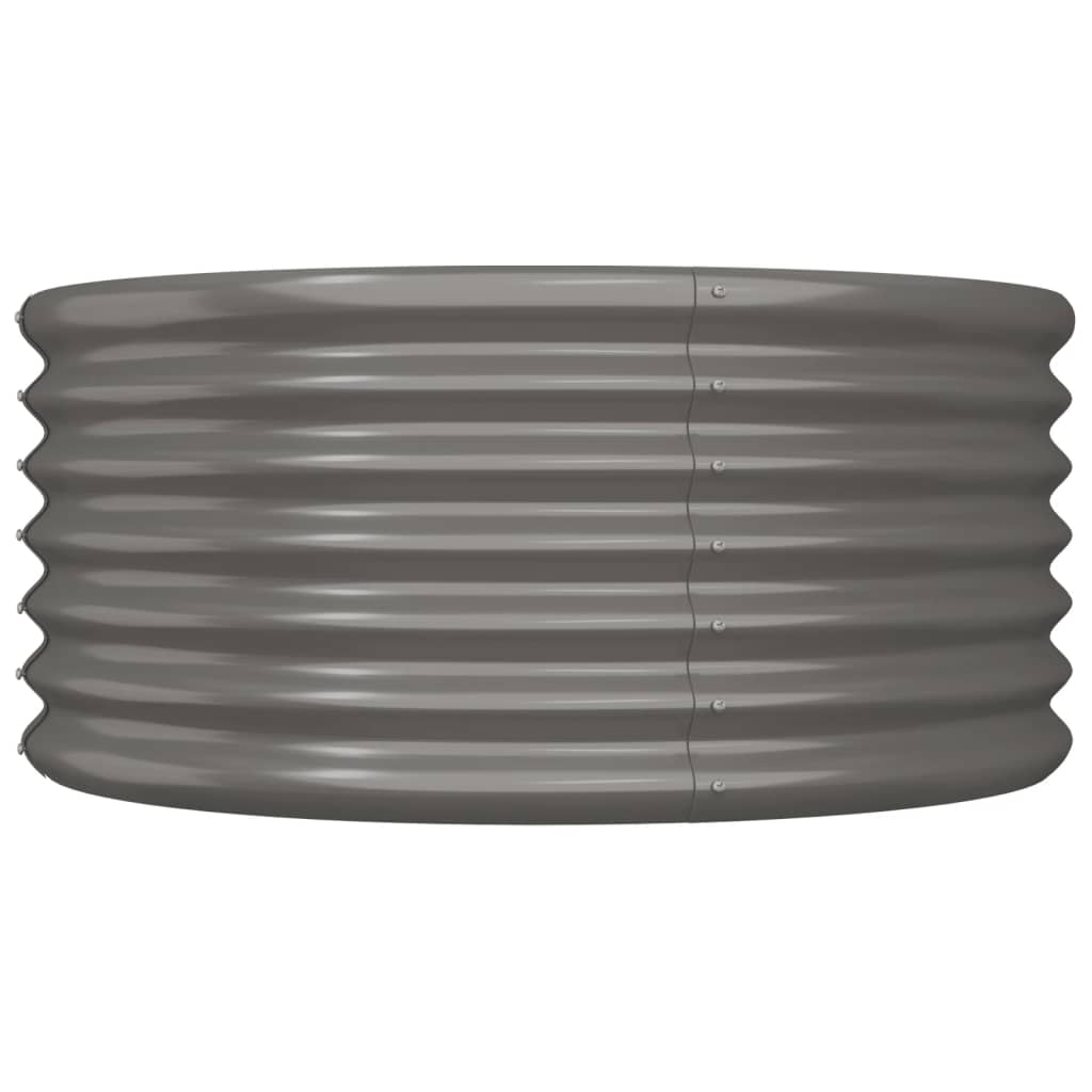 Garden Planter Galvanized Steel 31.5"x31.5"x14.2" Gray