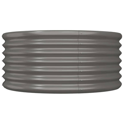 Garden Planter Galvanized Steel 31.5"x31.5"x14.2" Gray