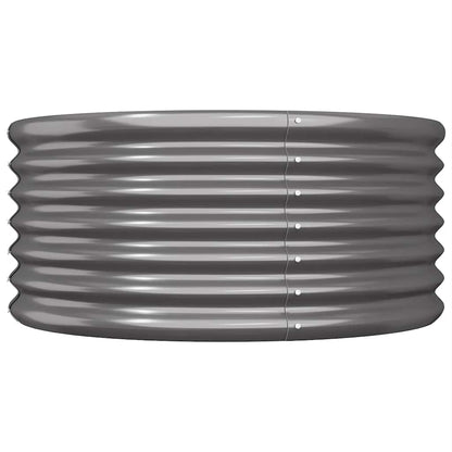 Garden Planter Galvanised Steel 80x80x36 cm Anthracite