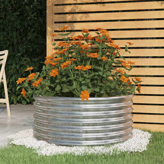 Garden Planter | Silver | Powder-coated steel | Standard | Durable