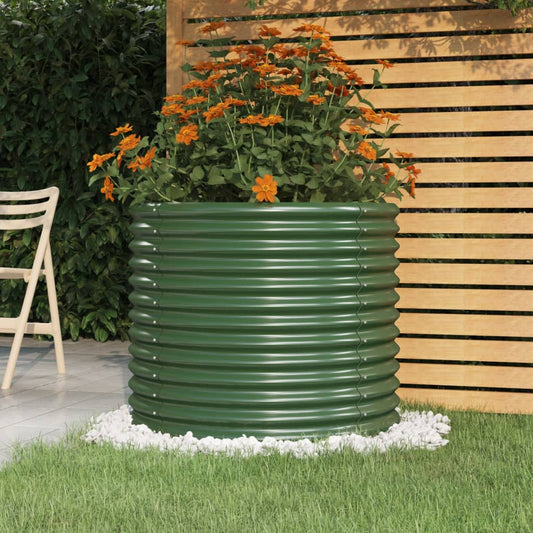 Garden Planter | Green | Powder-coated steel | Medium | Durable