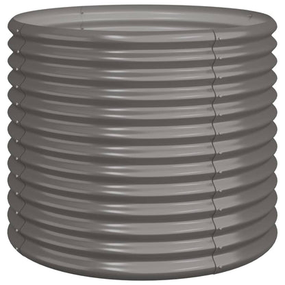 Garden Planter Galvanised Steel 80x80x68 cm Grey