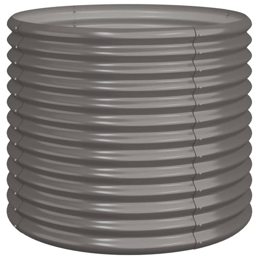 Garden Planter | Grey | Powder-coated steel | 80x80x68 cm