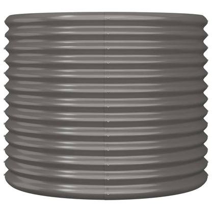 Garden Planter Galvanised Steel 80x80x68 cm Grey