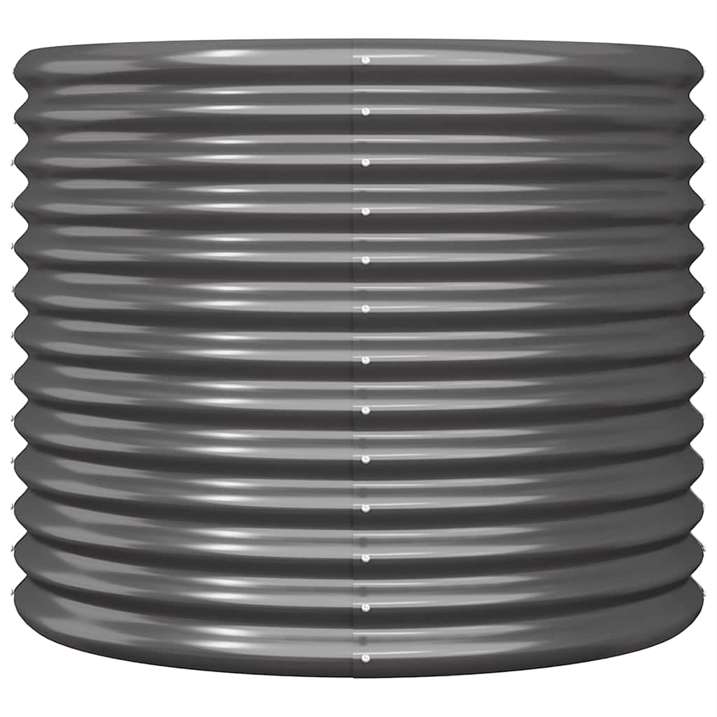 Garden Planter Galvanized Steel 31.5"x31.5"x26.8" Anthracite