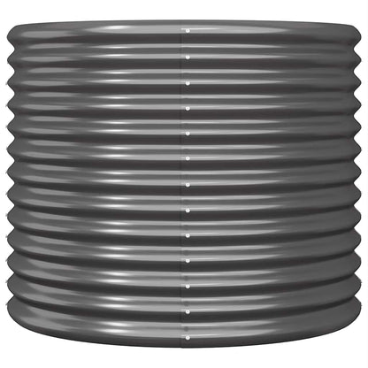 Garden Planter Galvanized Steel 31.5"x31.5"x26.8" Anthracite