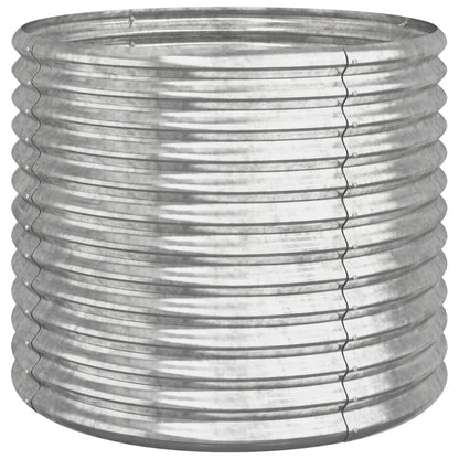 Garden Planter Galvanized Steel 31.5"x31.5"x26.8" Silver