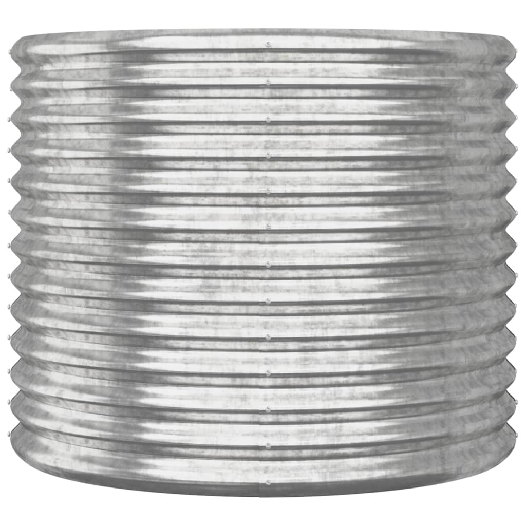 Garden Planter Galvanized Steel 31.5"x31.5"x26.8" Silver