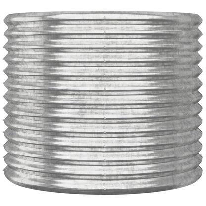 Garden Planter Galvanized Steel 31.5"x31.5"x26.8" Silver