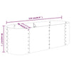 Garden Raised Bed Powder-coated Steel 114x40x36 cm Anthracite