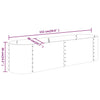 Garden Raised Bed Powder-coated Steel 59.8"x15.7"x14.2" Gray