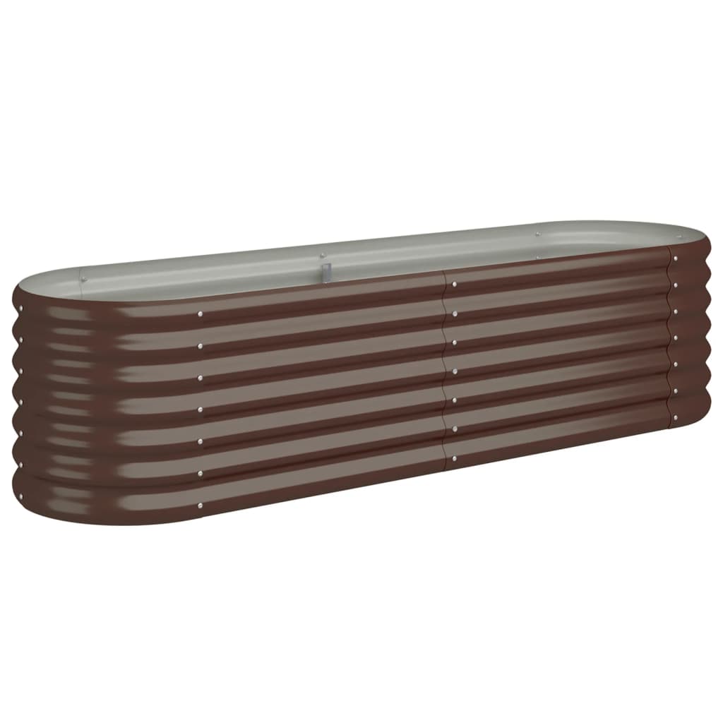 Garden Raised Bed | Brown | Powder-coated steel | 152 cm x 40 cm x 36 cm