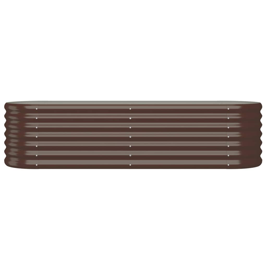 Garden Raised Bed | Brown | Powder-coated steel | 152 cm x 40 cm x 36 cm
