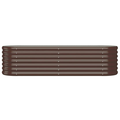 Garden Raised Bed | Brown | Powder-coated steel | 152 cm x 40 cm x 36 cm