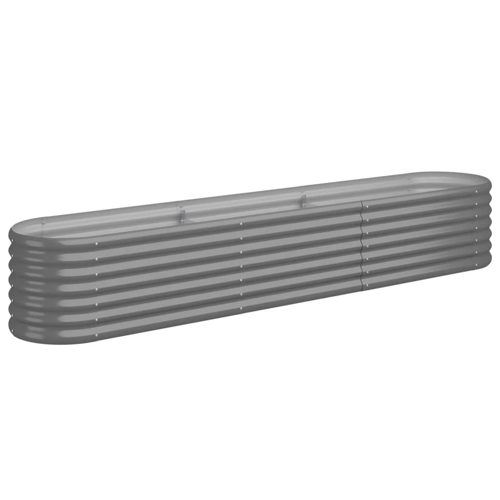 Patio Raised Bed Galvanized Steel 88.2"x15.7"x14.2" Gray