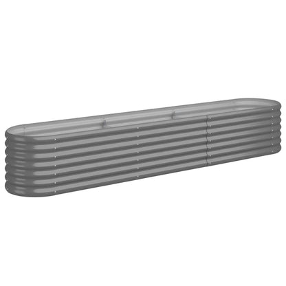 Patio Raised Bed Galvanized Steel 88.2"x15.7"x14.2" Gray