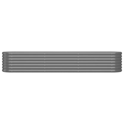 Patio Raised Bed Galvanized Steel 88.2"x15.7"x14.2" Gray