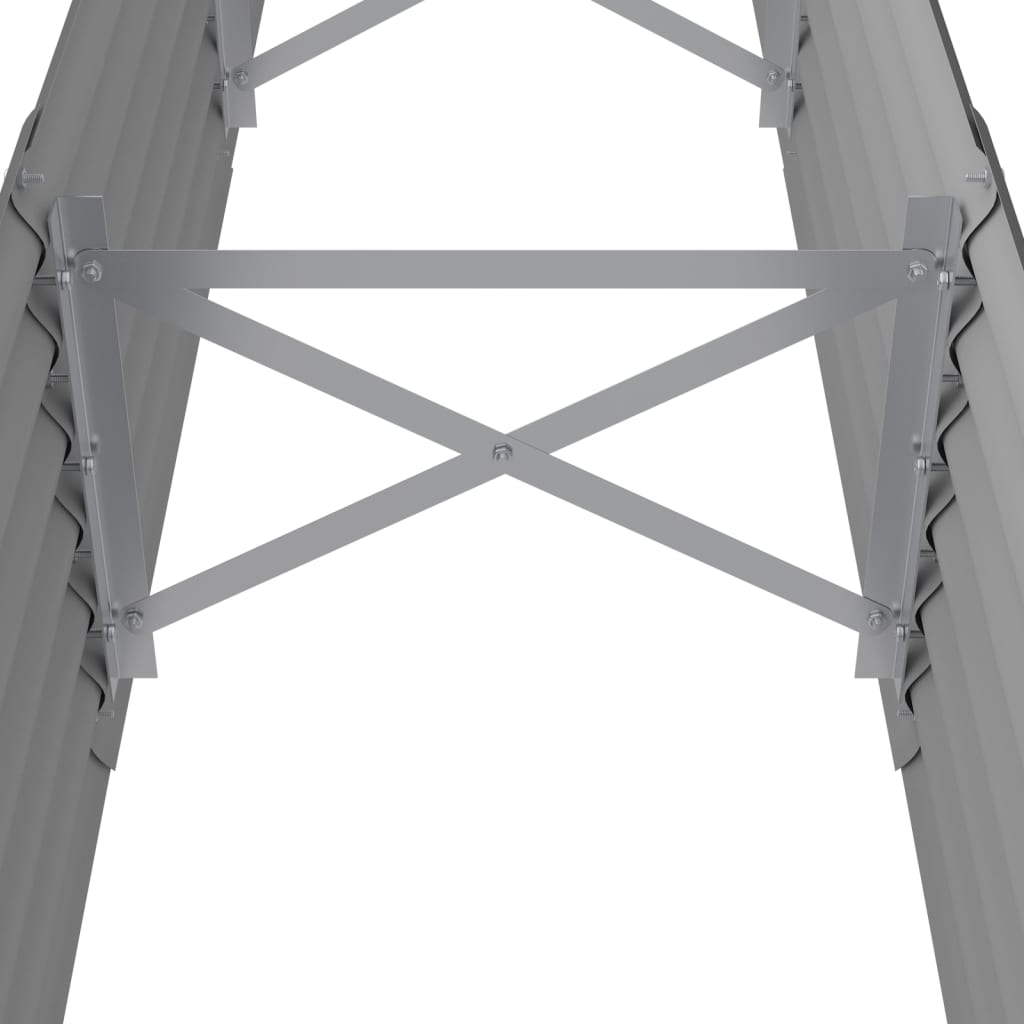 Patio Raised Bed Galvanized Steel 88.2"x15.7"x14.2" Gray