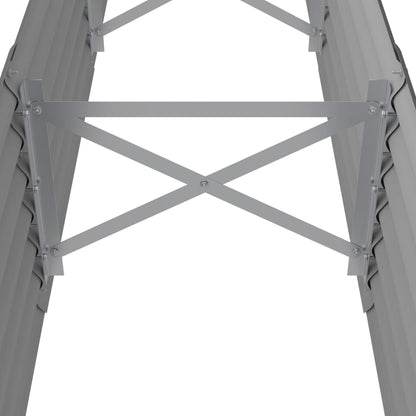 Patio Raised Bed Galvanized Steel 88.2"x15.7"x14.2" Gray