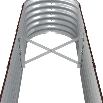 Garden Raised Bed Galvanised Steel 260x40x36 cm Brown