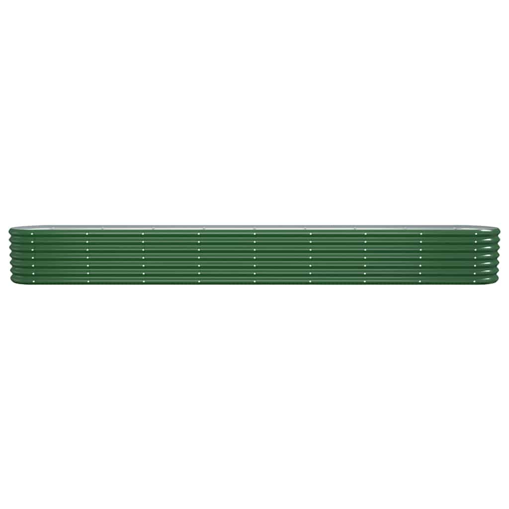 Garden Raised Bed Galvanised Steel 332x40x36 cm Green