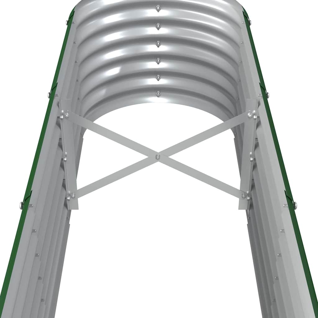 Garden Raised Bed Galvanised Steel 332x40x36 cm Green