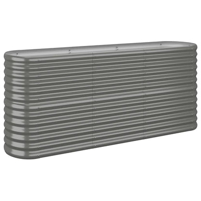 Garden Raised Bed Galvanised Steel 152x40x68 cm Grey